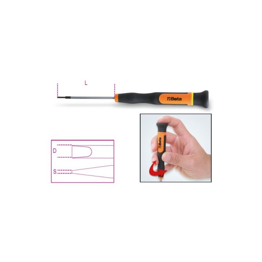 MICRO CHAVE FENDA   0,4x2,0    1257LP