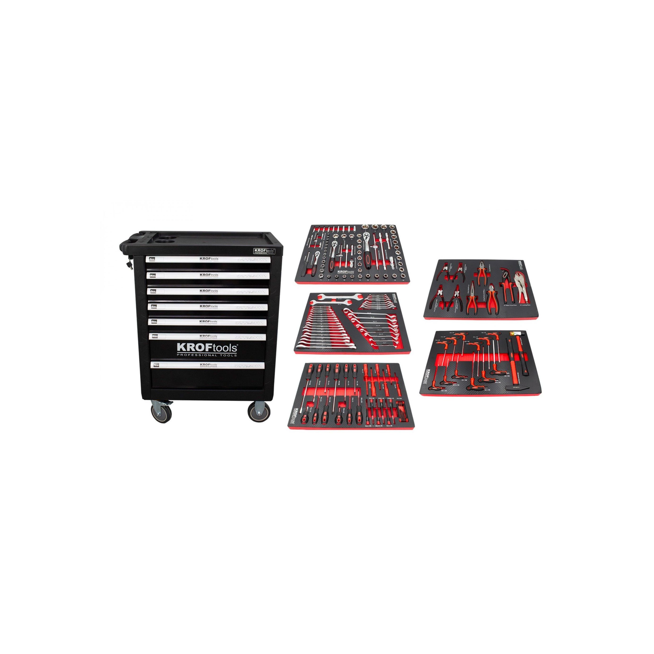 CARRO 7 GAVETAS 160 FERRAMENTAS  8612 Preto