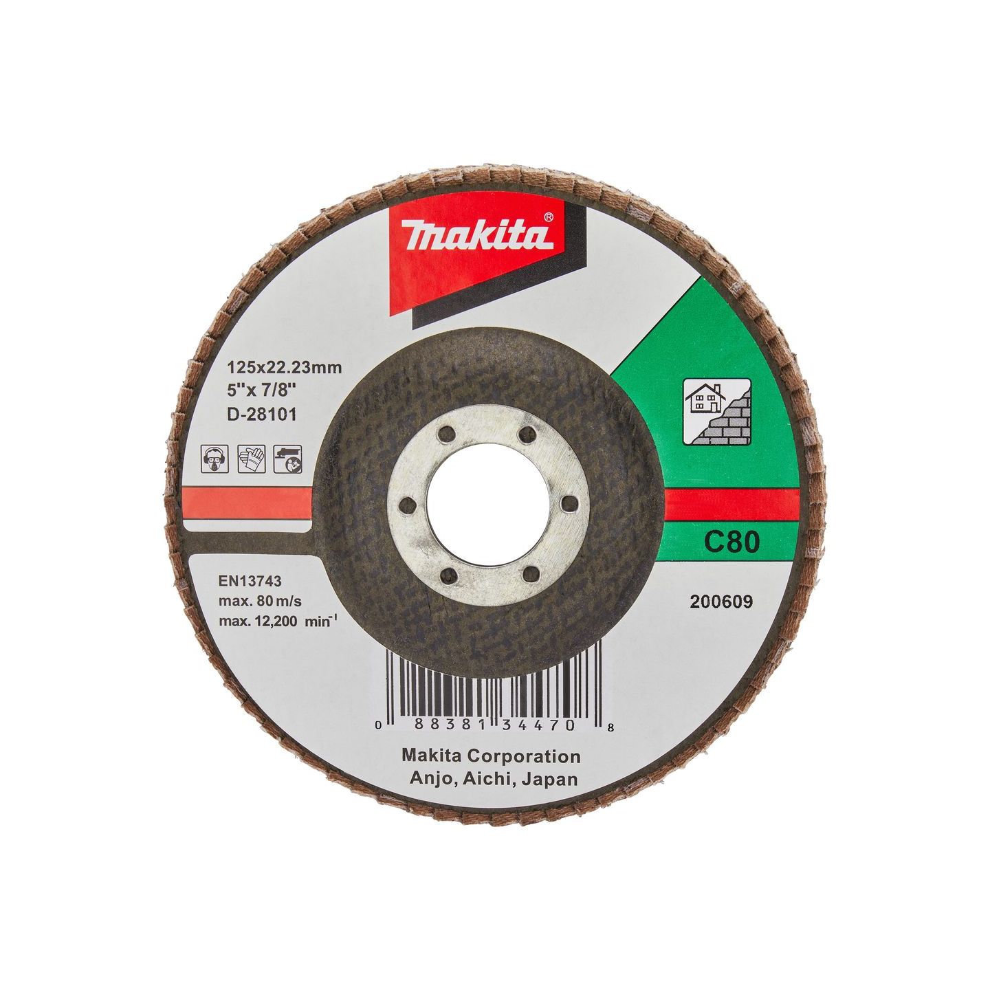 DISCO LAMELADO PEDRA/BETÃO  125#80    D-28101